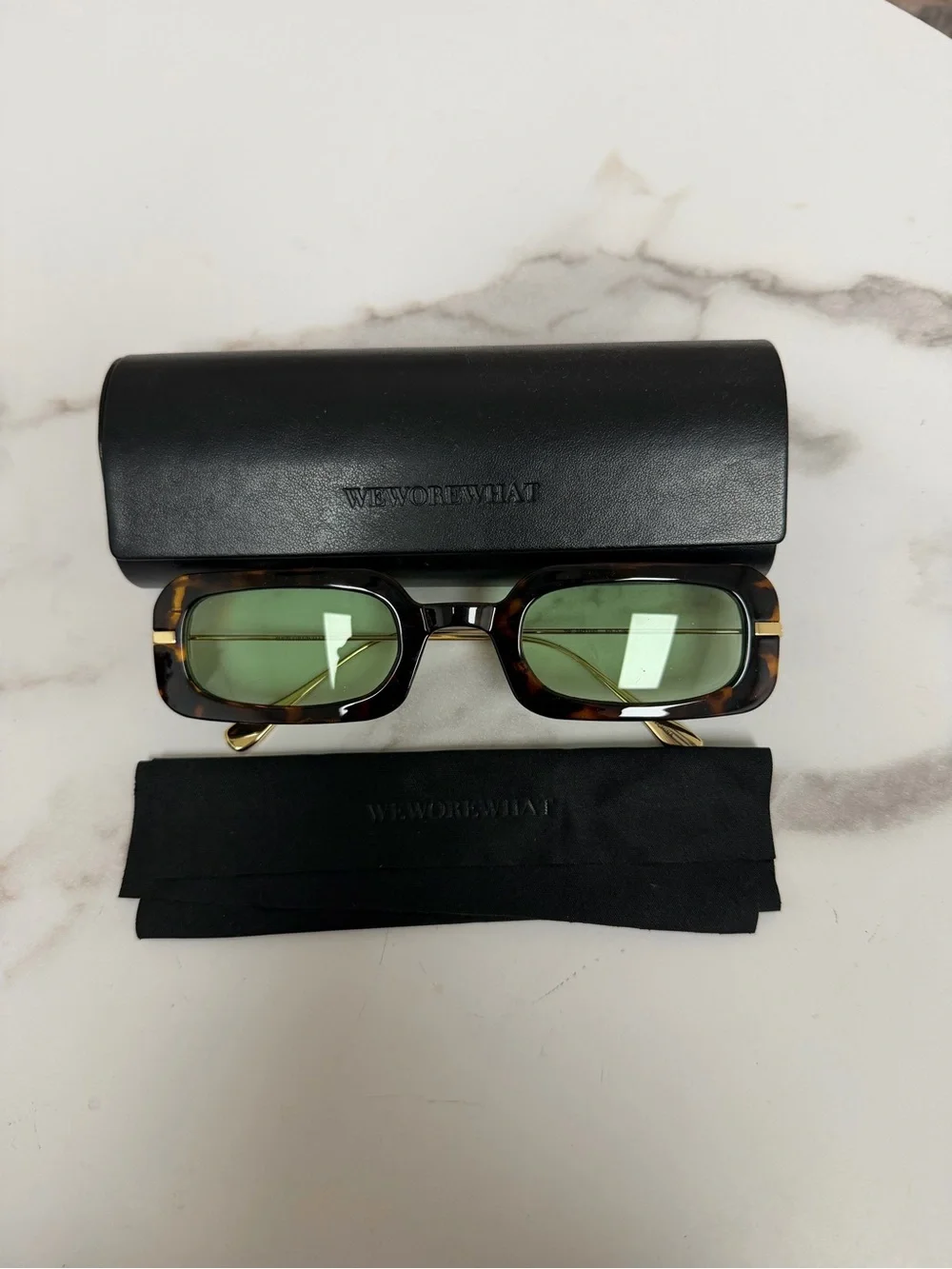 WeWoreWhat Brown Tortoiseshell Acetate Sunglasses